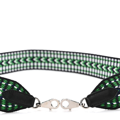 Hermes Toile Swift 50mm Sangle Allegro Shoulder Strap Malachite Bleu Electrique Black 4 of 5