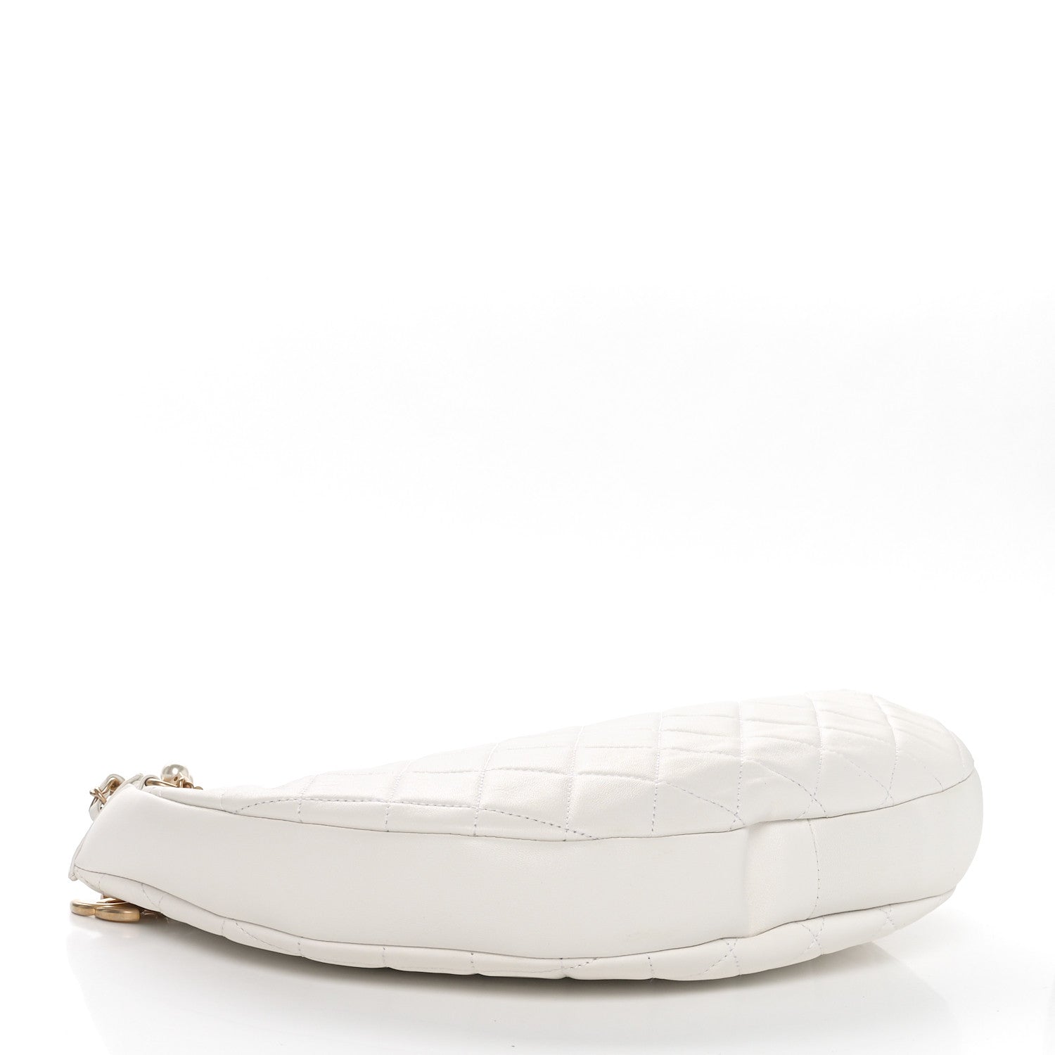 Chanel Lambskin Quilted All About Chains Hobo White 4 of 10