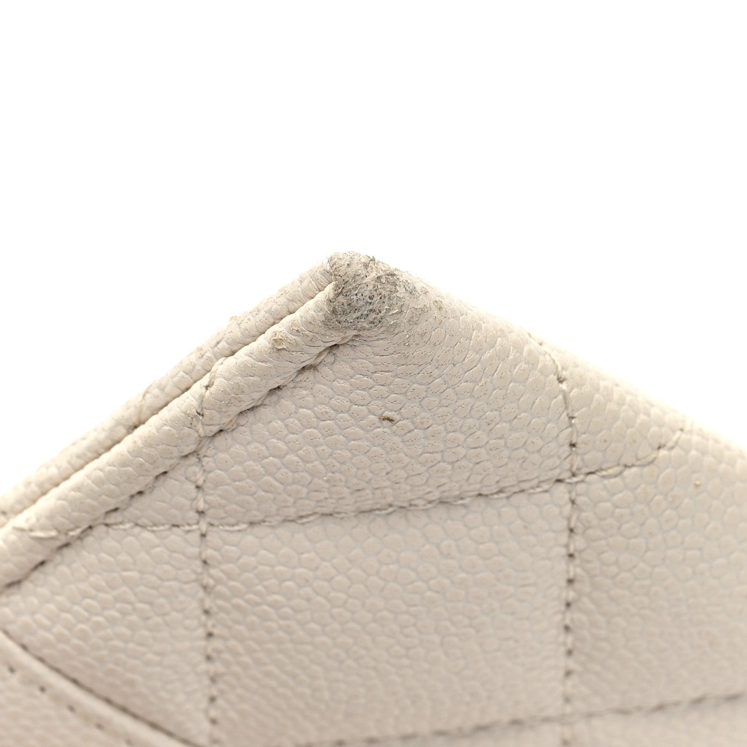 Chanel Caviar Quilted Vintage Mademoiselle Card Holder White 8 of 12