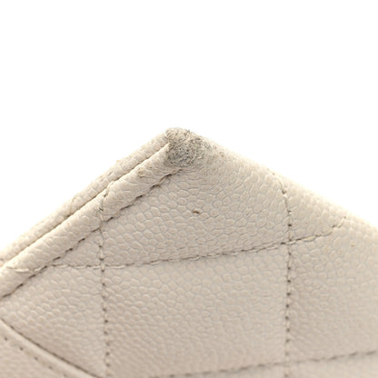 Chanel Caviar Quilted Vintage Mademoiselle Card Holder White 8 of 12