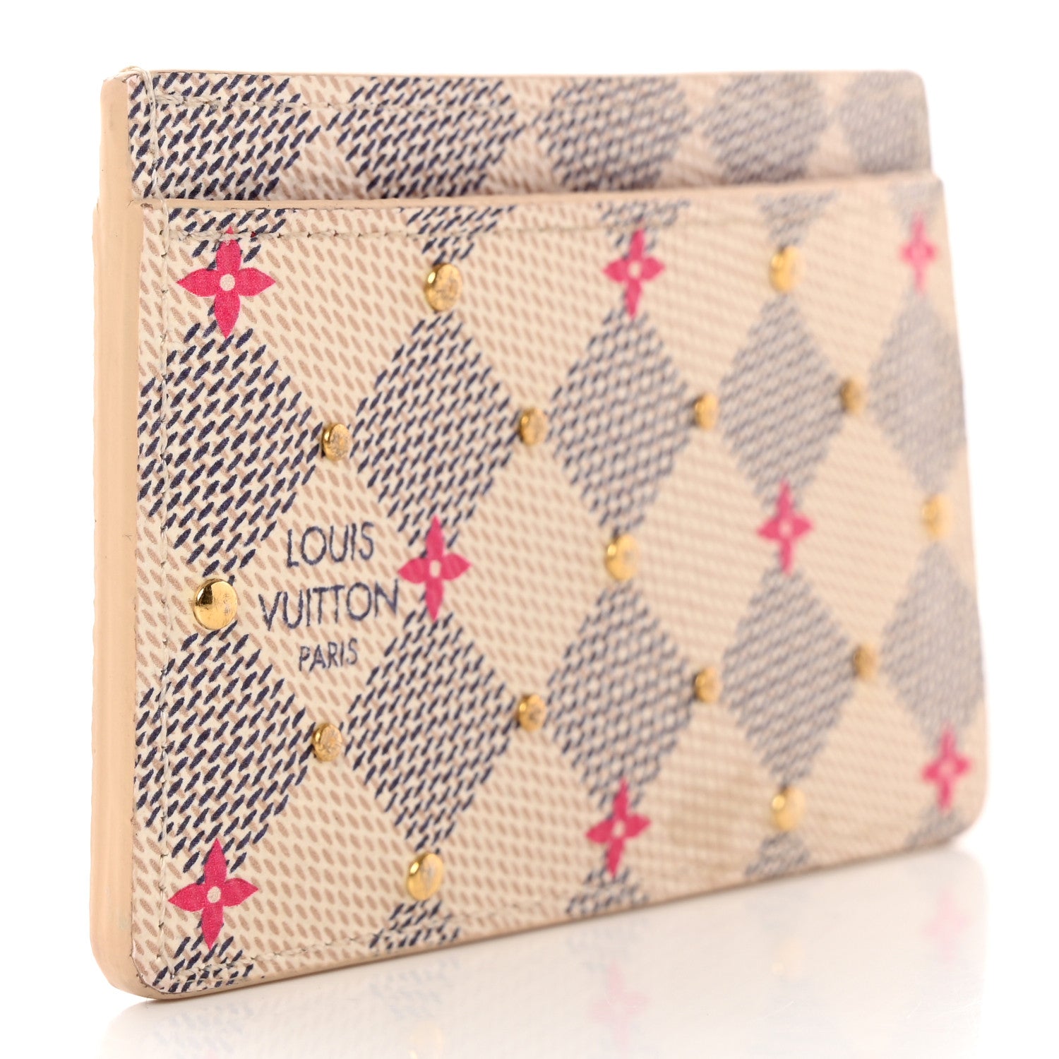 Louis Vuitton Damier Azur Studded Card Holder 3 of 10