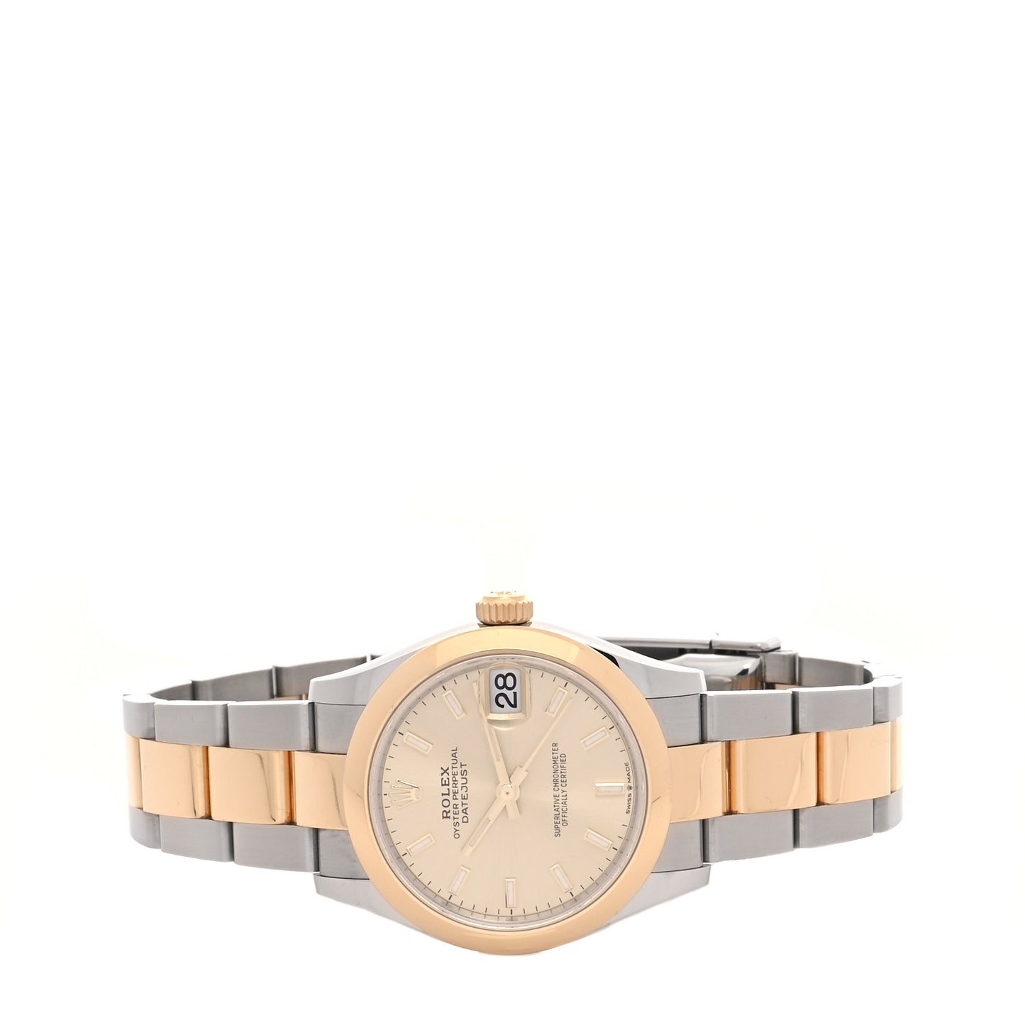 Stainless Steel 18K Yellow Gold 31mm Oyster Perpetual Datejust Watch Champagne 278243
