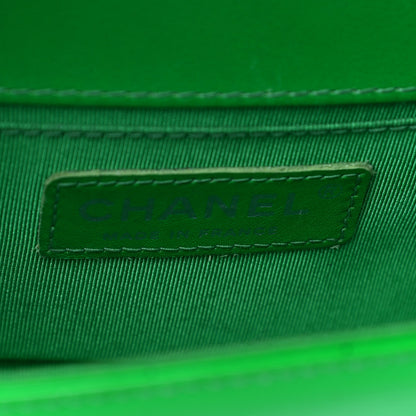 Chanel Patent Quilted Small Boy Flap Green 6 of 25