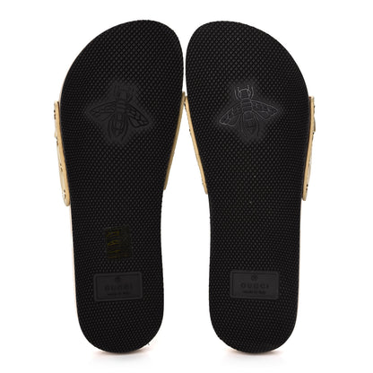 Gucci Calfskin Interlocking G Mens Slide Sandals 5 Burro 5 of 10