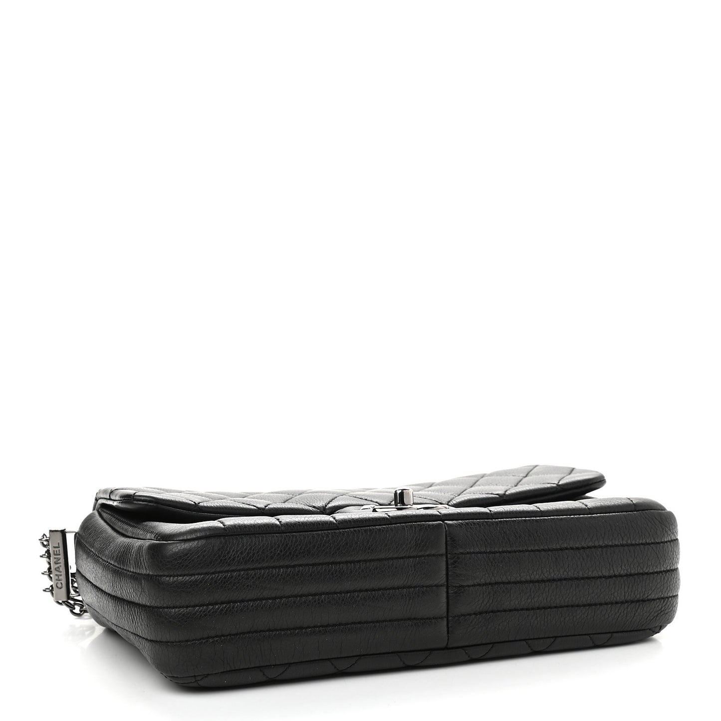 Calfskin Quilted Multi Chain Flap Black