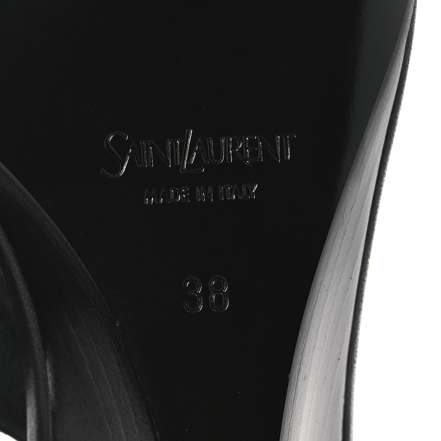 Saint Laurent Smooth Calfskin Cassandra Monogram Sandals 38 Black 16 of 22