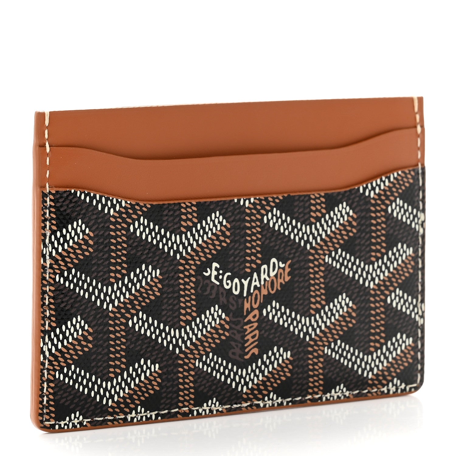 Goyard Goyardine Saint Sulpice Card Holder Black Gold 3 of 7