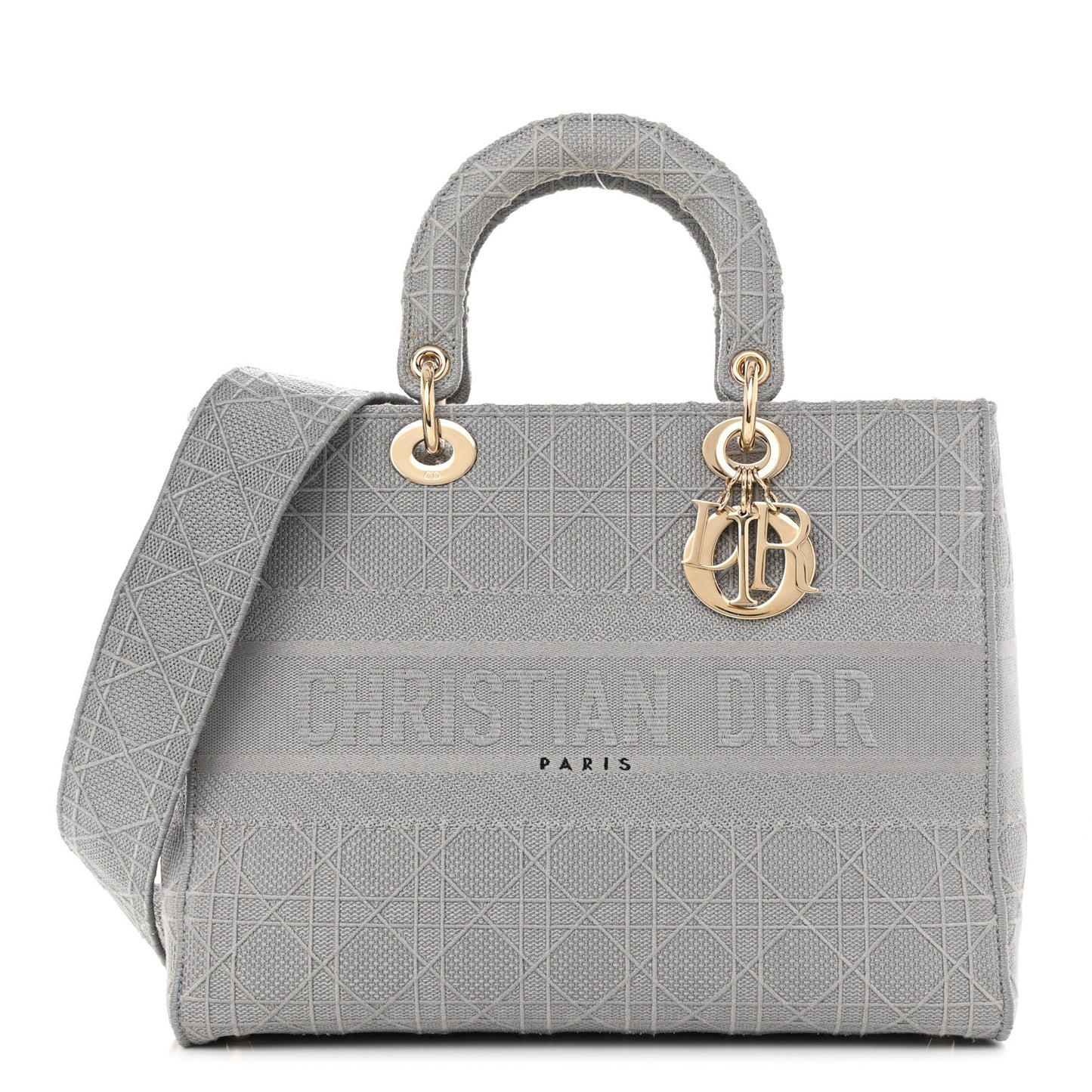 Canvas Embroidered Cannage Lady D-Lite Gray