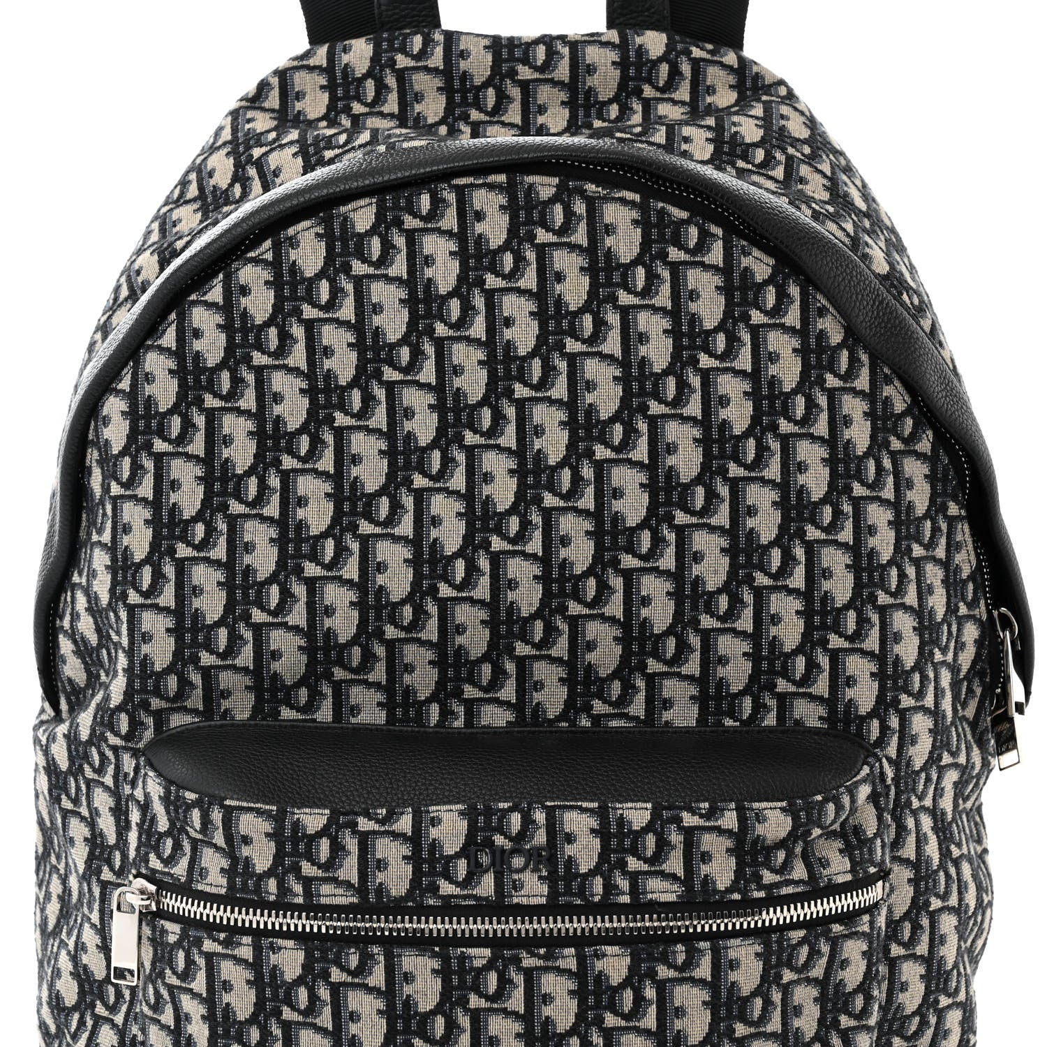 Christian Dior Oblique Calfskin Rider Backpack Beige Black 8 of 10
