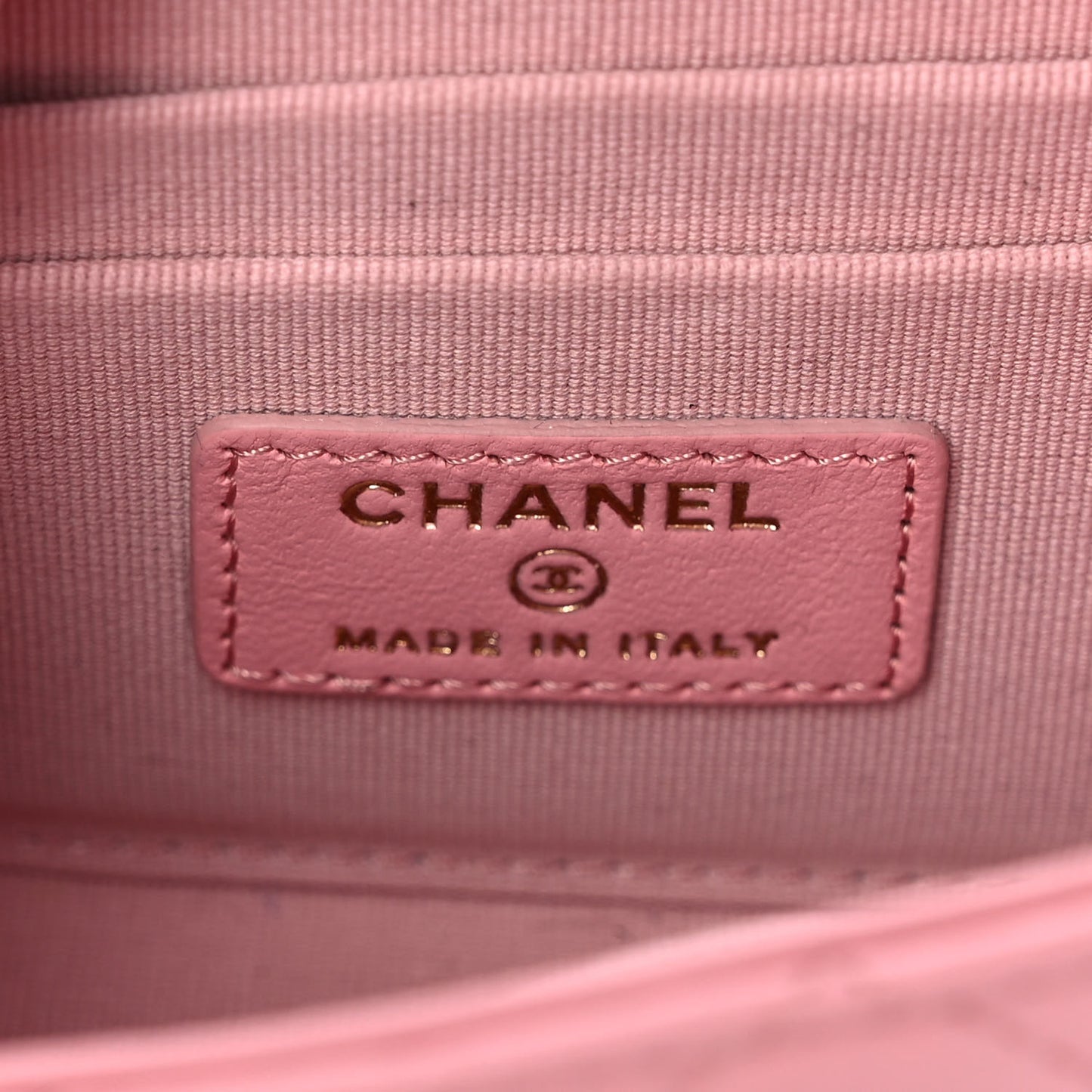 Lambskin Quilted Mini Trendy CC Clutch With Chain Pink