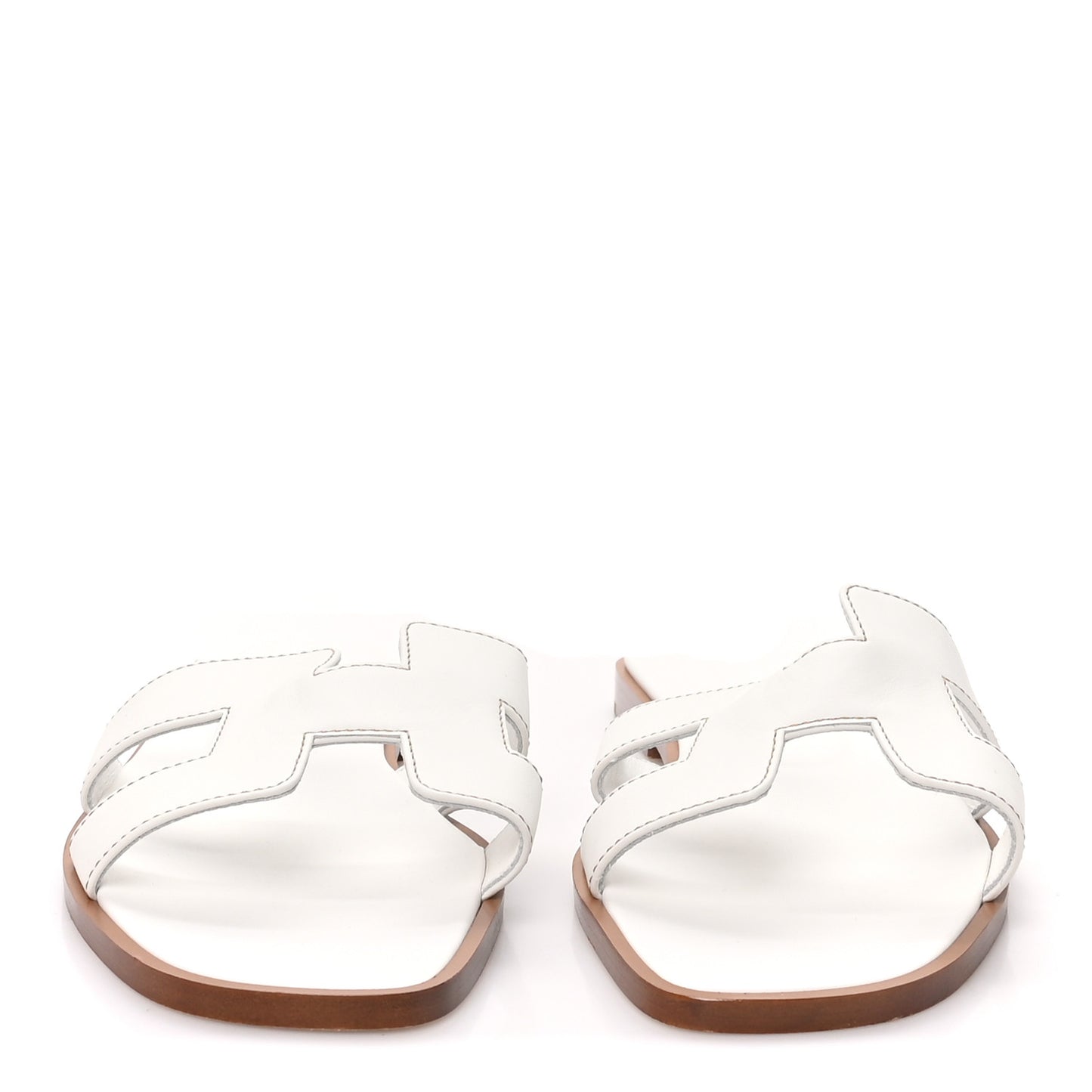 Box Calfskin Oran Sandals 37 White