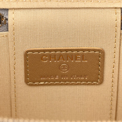 Chanel Lambskin Quilted Pearl Crush Mini Vanity Case With Chain Grey 6 of 11