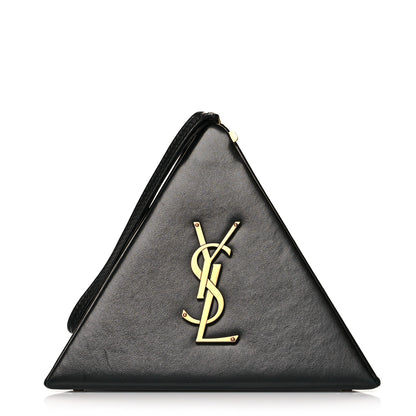 Saint Laurent Lambskin Pyramid Clutch Black 1 of 11