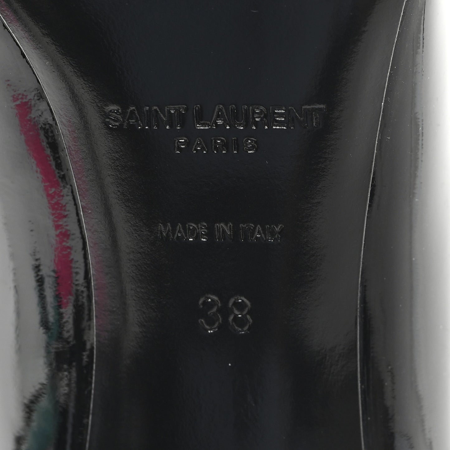 Patent Calfskin Zoe 85 Pump 38 Black