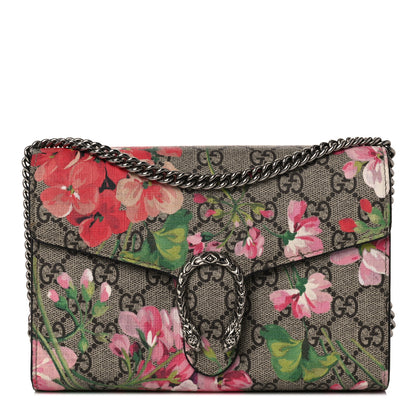 Gucci GG Supreme Monogram Blooms Mini Dionysus Chain Wallet Beige Multicolor Dry Rose 1 of 13