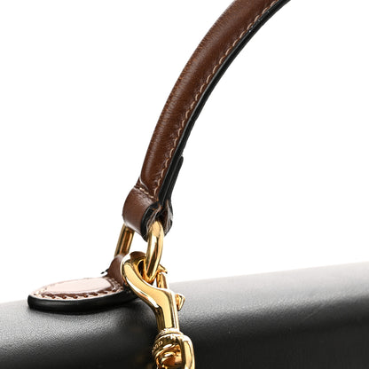 Gucci GG Supreme Monogram Calfskin Medium Padlock Top Handle Bag Beige Black Cuir 13 of 15