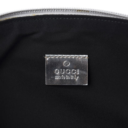 Gucci Metallic Monogram Pretty Boat Pochette Silver 8 of 10