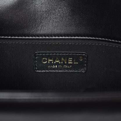 Chanel Lambskin Quilted Medium Boy Flap Black 6 of 7