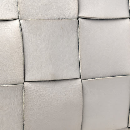 Bottega Veneta Lambskin Maxi Intrecciato Cassette Crossbody Bag White 13 of 14