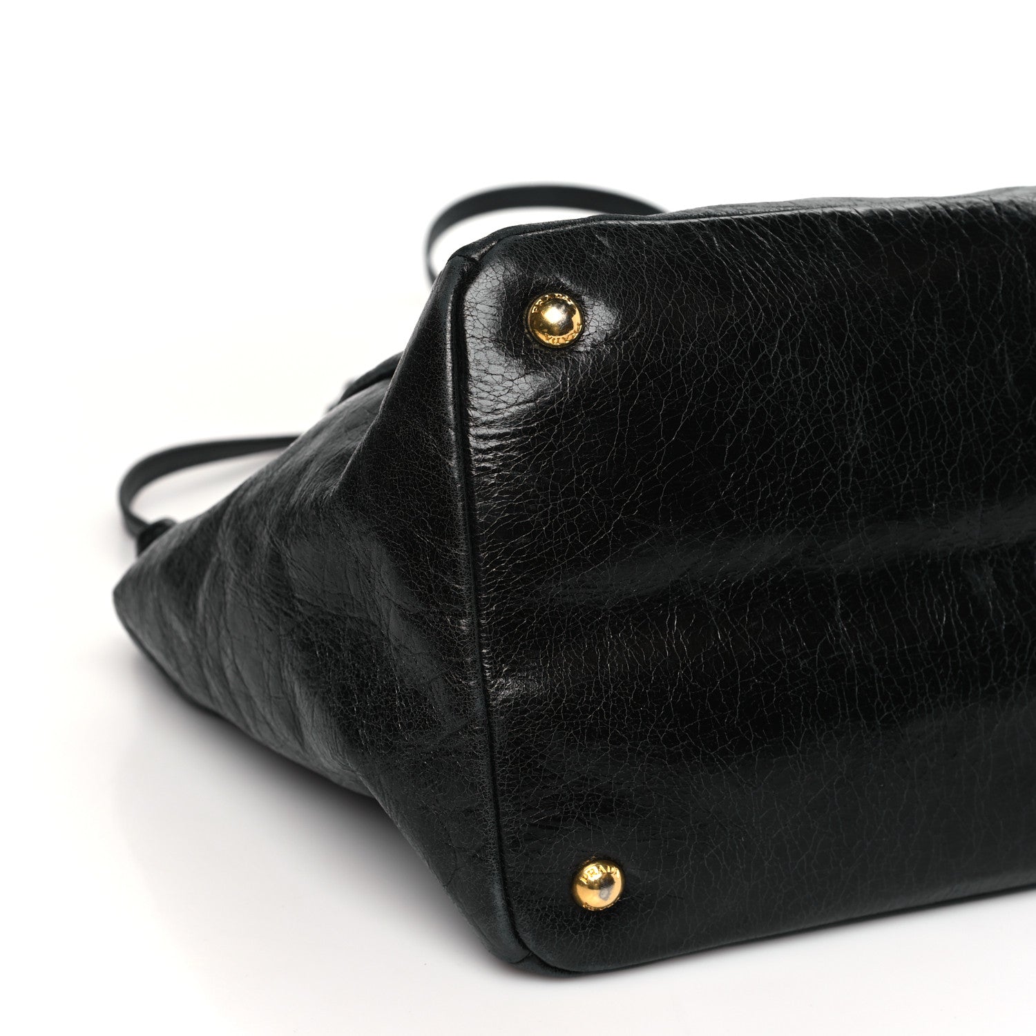 Prada Vitello Shine Satchel Black 8 of 10
