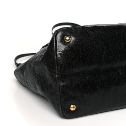 Prada Vitello Shine Satchel Black 8 of 10