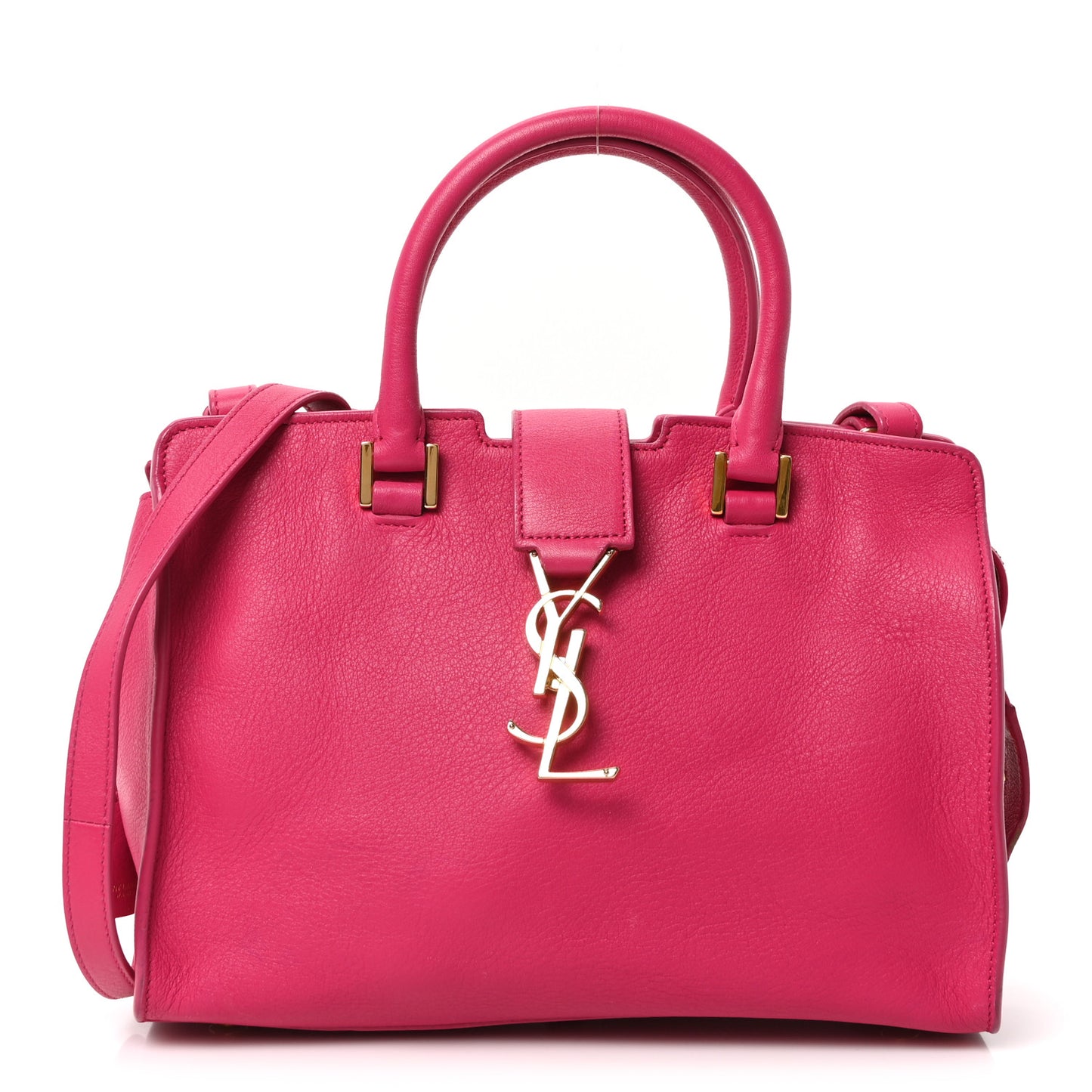Calfskin Monogram Baby Cabas Fuchsia