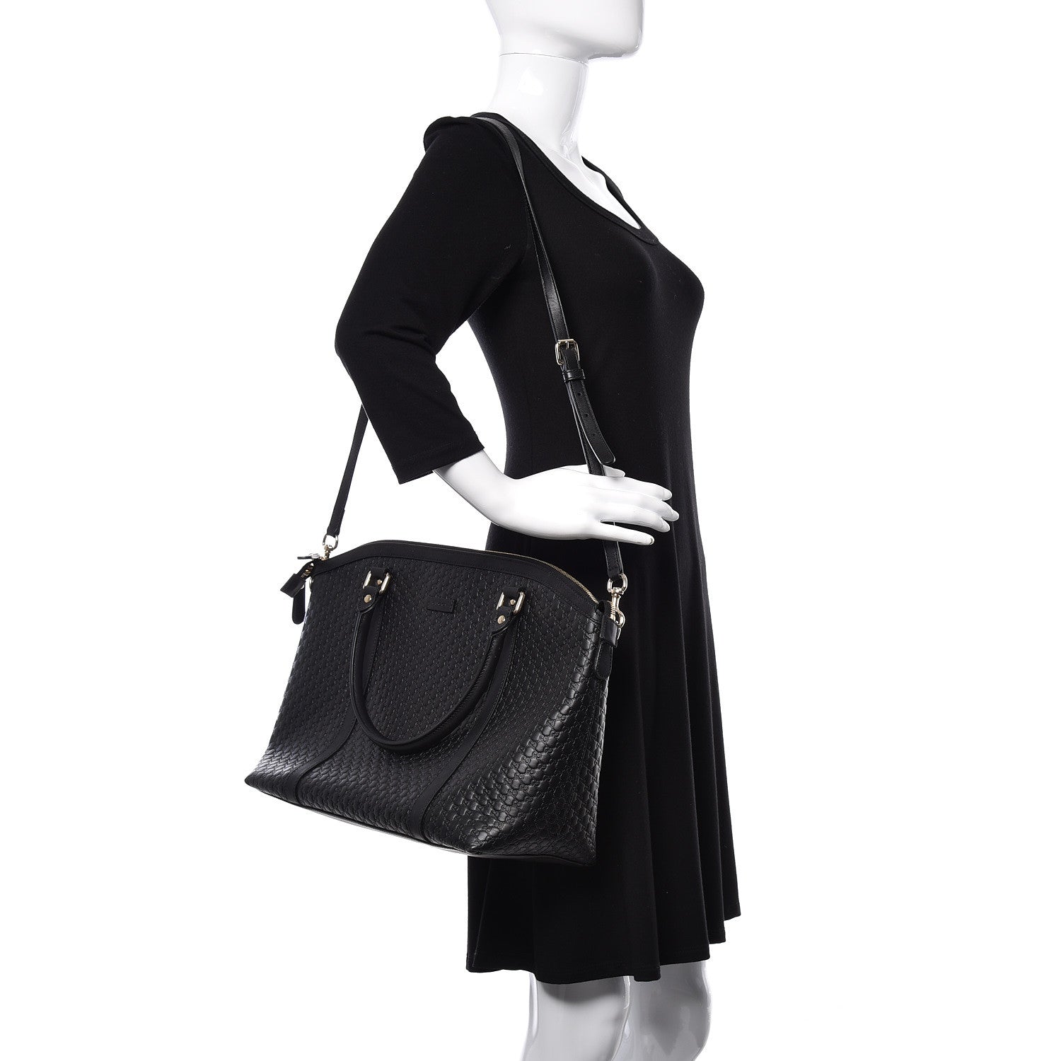Gucci Soft Microguccissima Dome Satchel Black 2 of 17