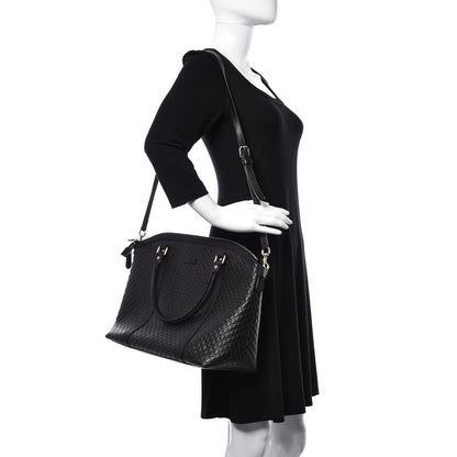 Gucci Soft Microguccissima Dome Satchel Black 2 of 17