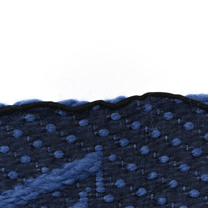 Louis Vuitton Wool Silk Logomania Scarf Denim Dark 5 of 7