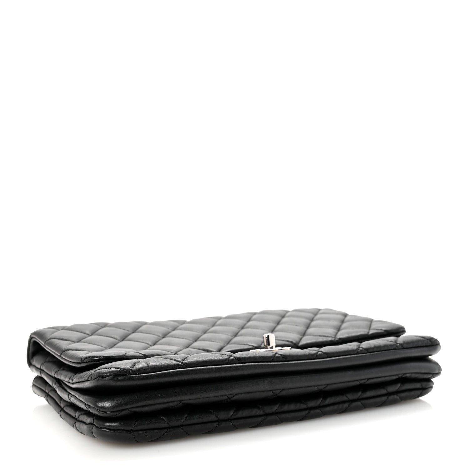 Chanel Lambskin Quilted Jumbo Chanel 3 Flap Bag Black 4 of 11