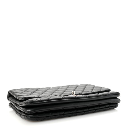 Chanel Lambskin Quilted Jumbo Chanel 3 Flap Bag Black 4 of 11