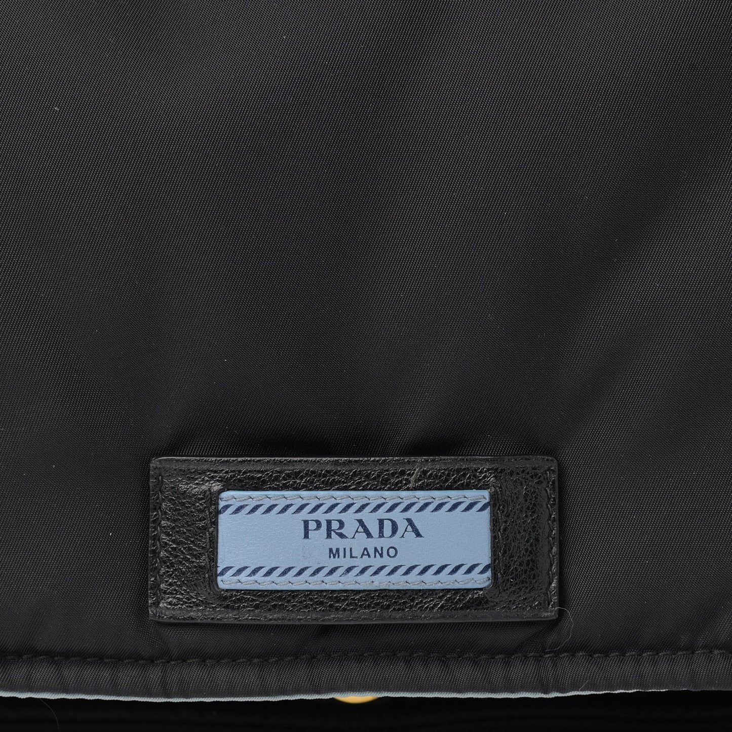 Tessuto Nylon Etiquette Flap Black