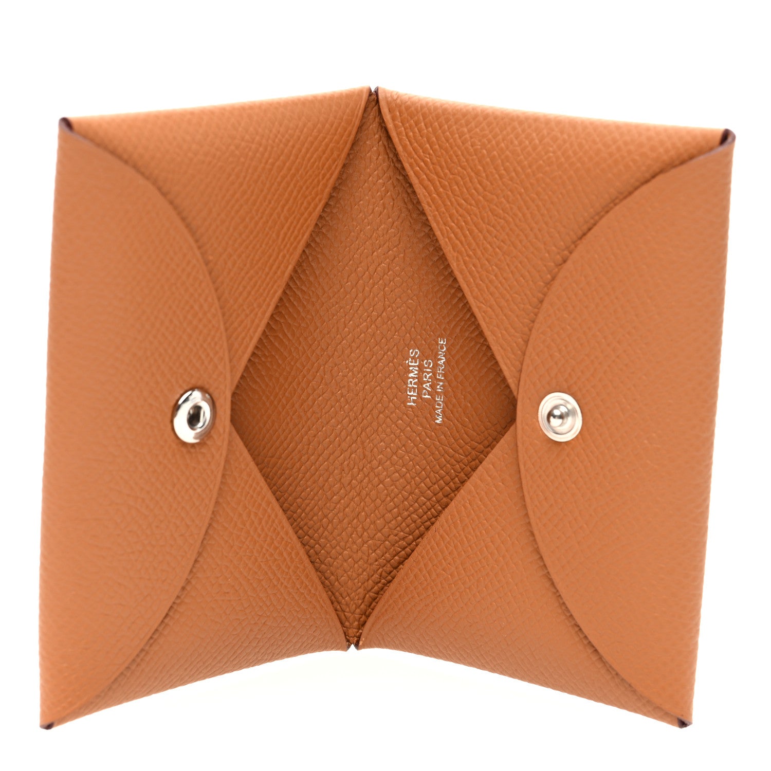 Hermes Epsom Calvi Card Case Gold 5 of 7