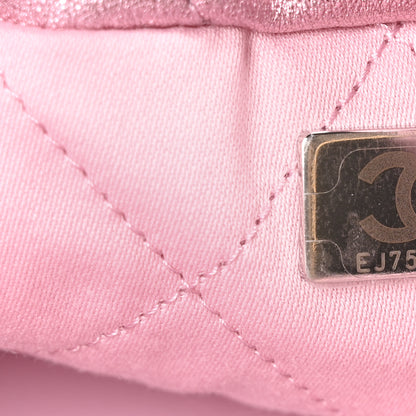 Chanel Metallic Lambskin Lacquered Monochrome Quilted Mini Chanel 22 Pink 7 of 10