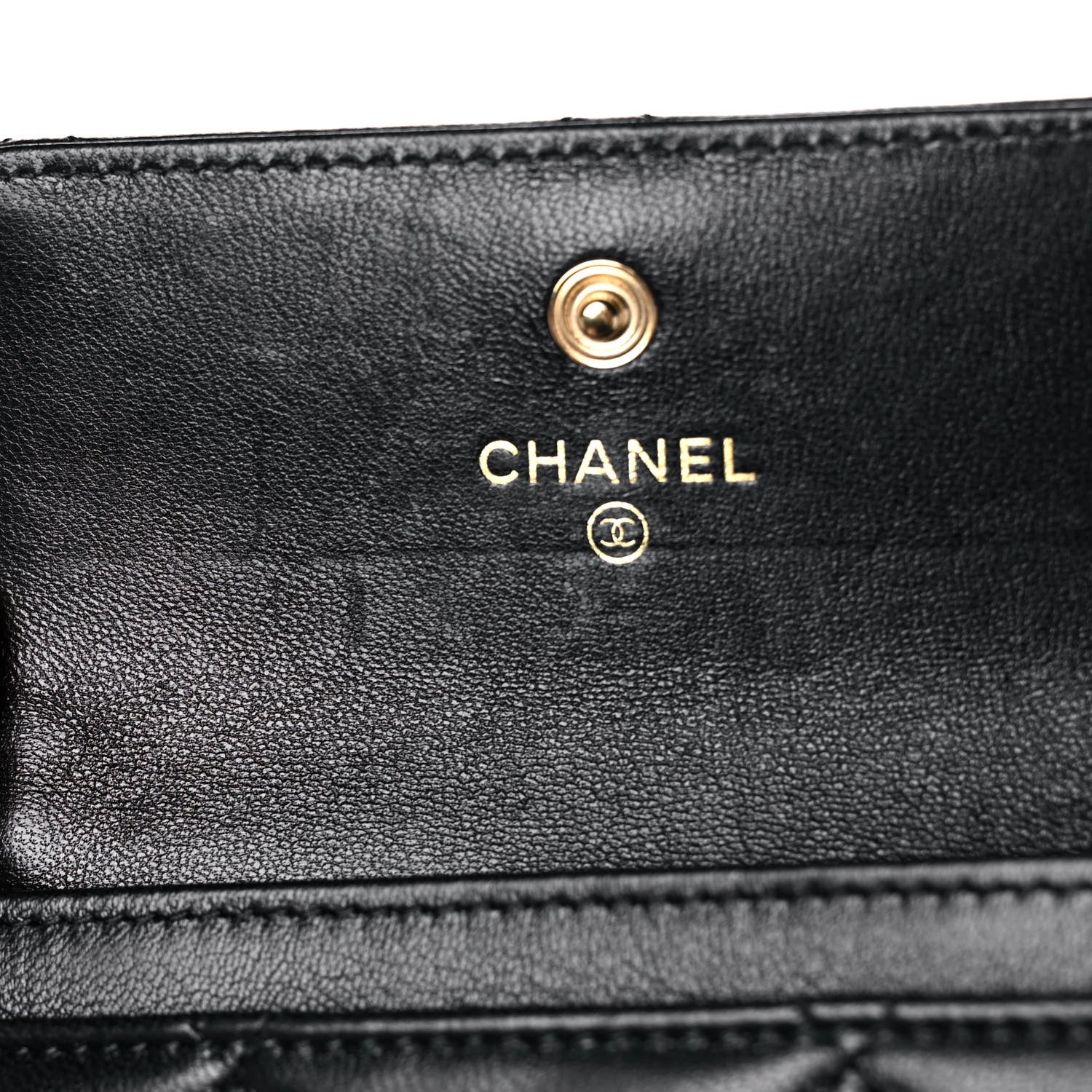 Chanel Lambskin Quilted Chanel 19 Flap Card Holder Black 10 of 12