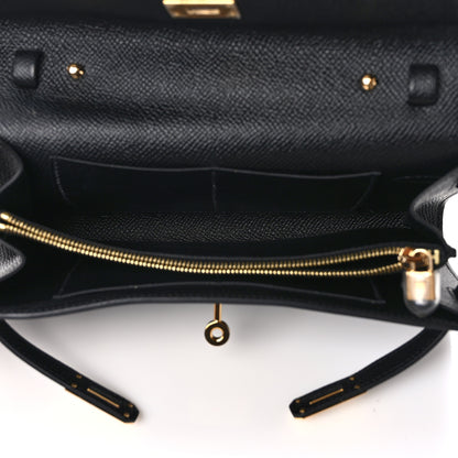 Hermes Epsom Kelly Wallet To Go Black 5 of 11