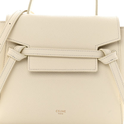 Celine Grained Calfskin Nano Belt Bag Chalk 9 of 15