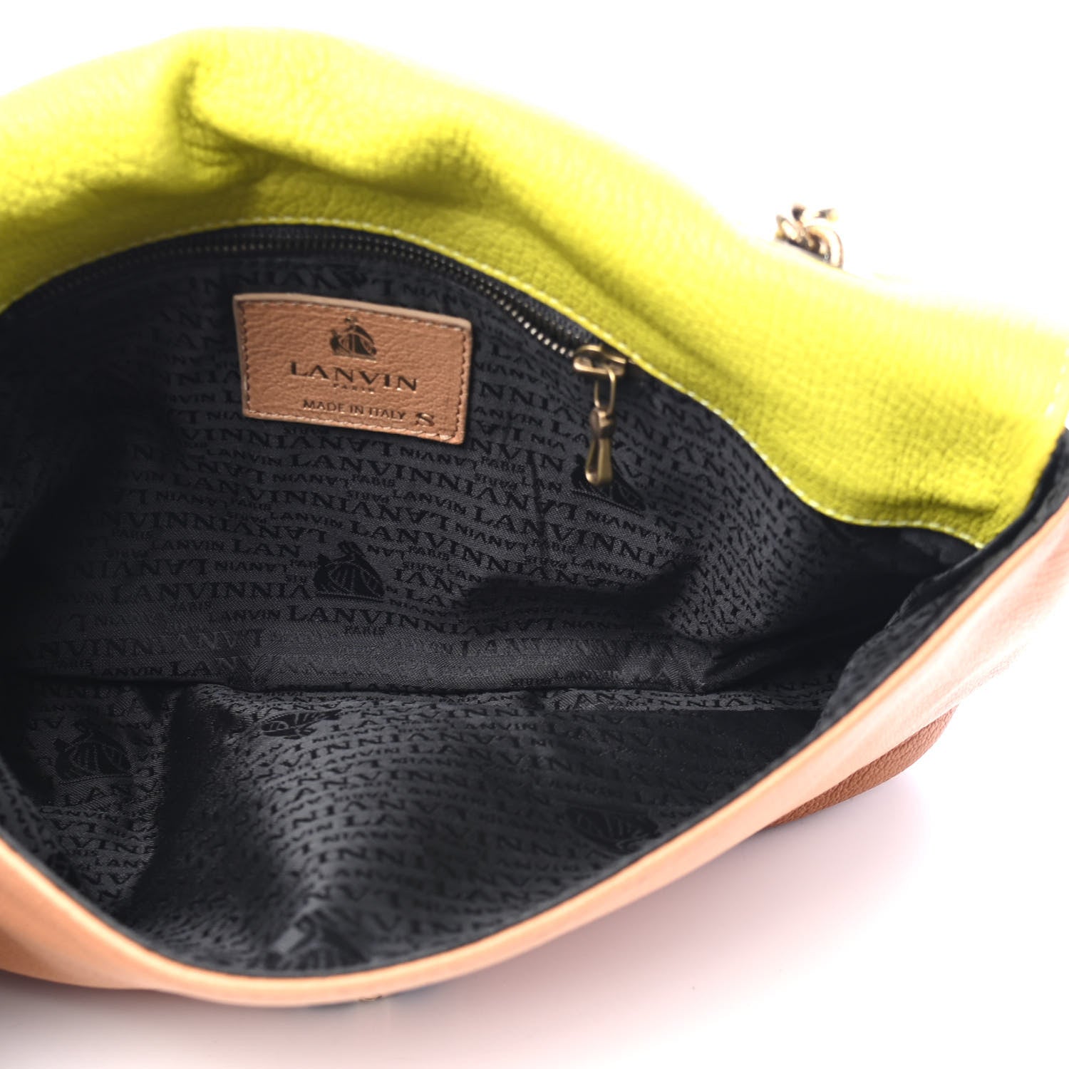 Lanvin Goatskin Medium Happy Shoulder Bag Vert Beige 4 of 5