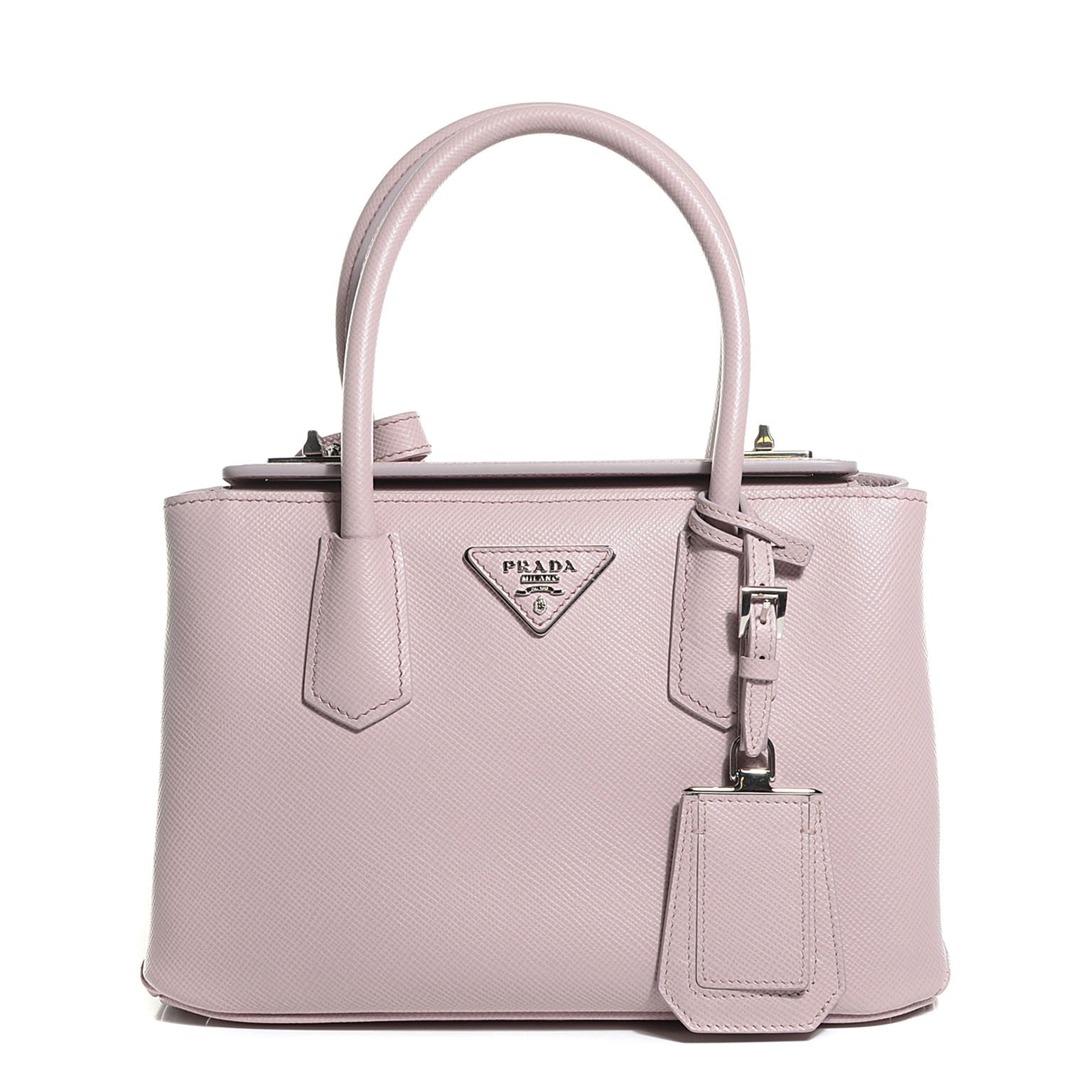 Prada Saffiano Cuir Small Twin Tote Mughetto 1 of 12