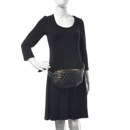 Chanel Calfskin Quilted Belt Me Up Waist Bag Black 2 of 8