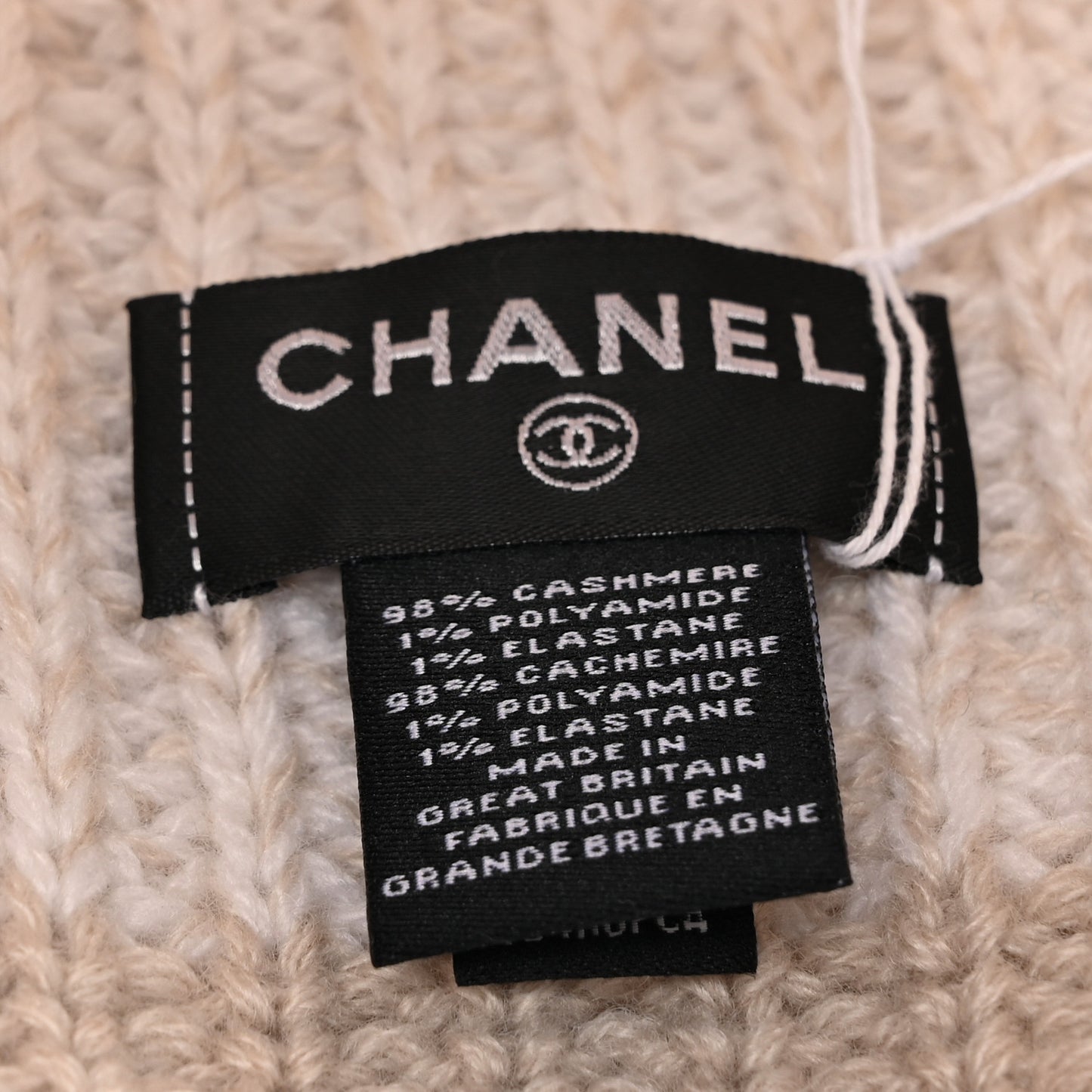 Cashmere CC Beanie Hat Beige White