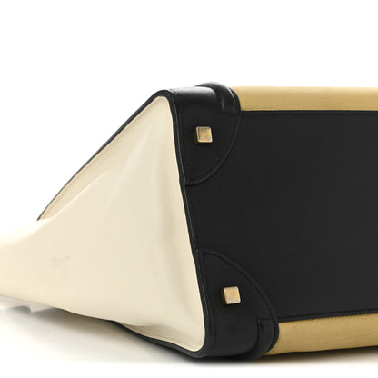 Celine Velluto Calfskin Mini Tri-Color Luggage Vanilla 9 of 10
