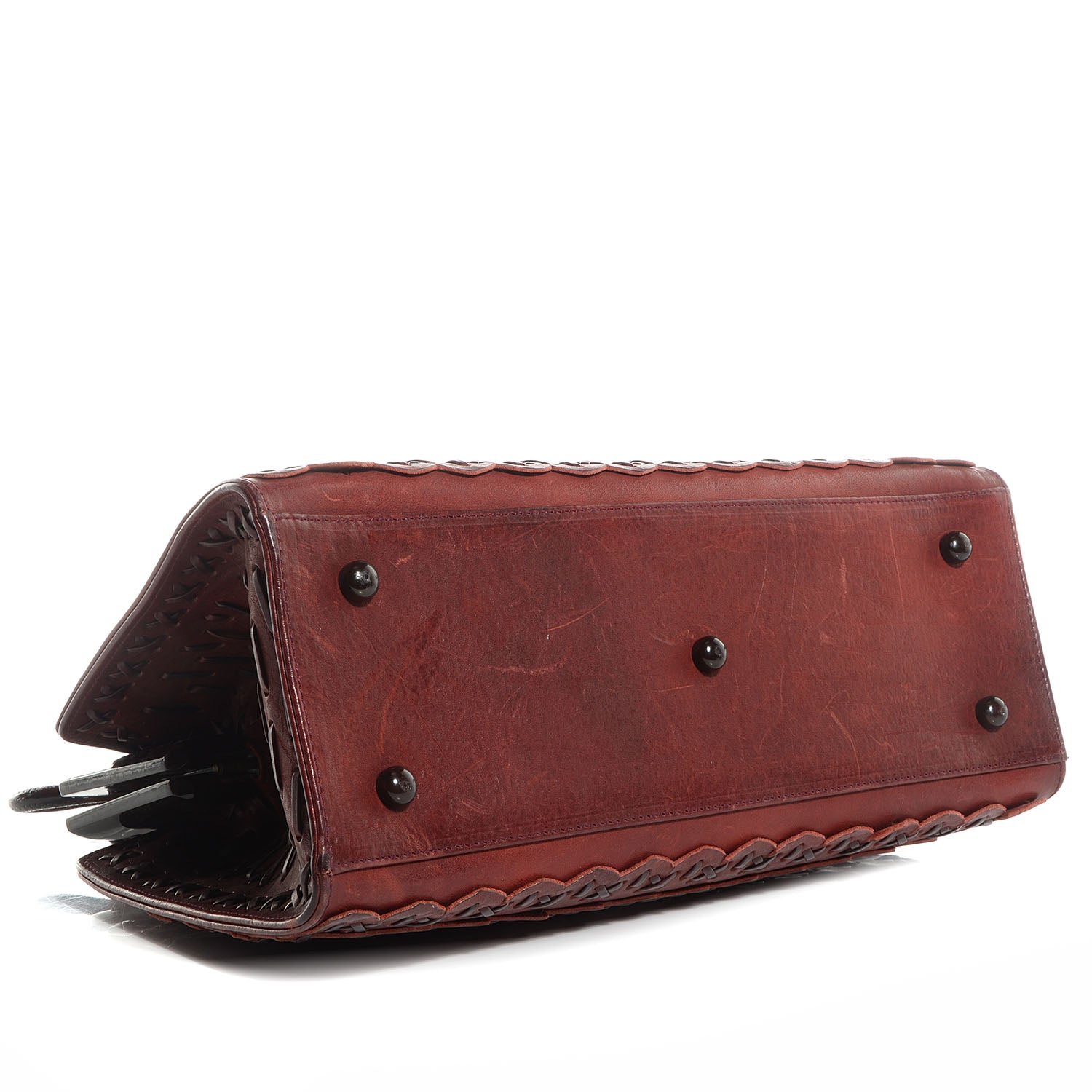 Christian Dior Leather Samourai 1947 Armour Woven Frame Bag 4 of 9