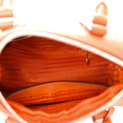 Prada Saffiano Lux Top Handle Crossbody Bag Papaya 5 of 10