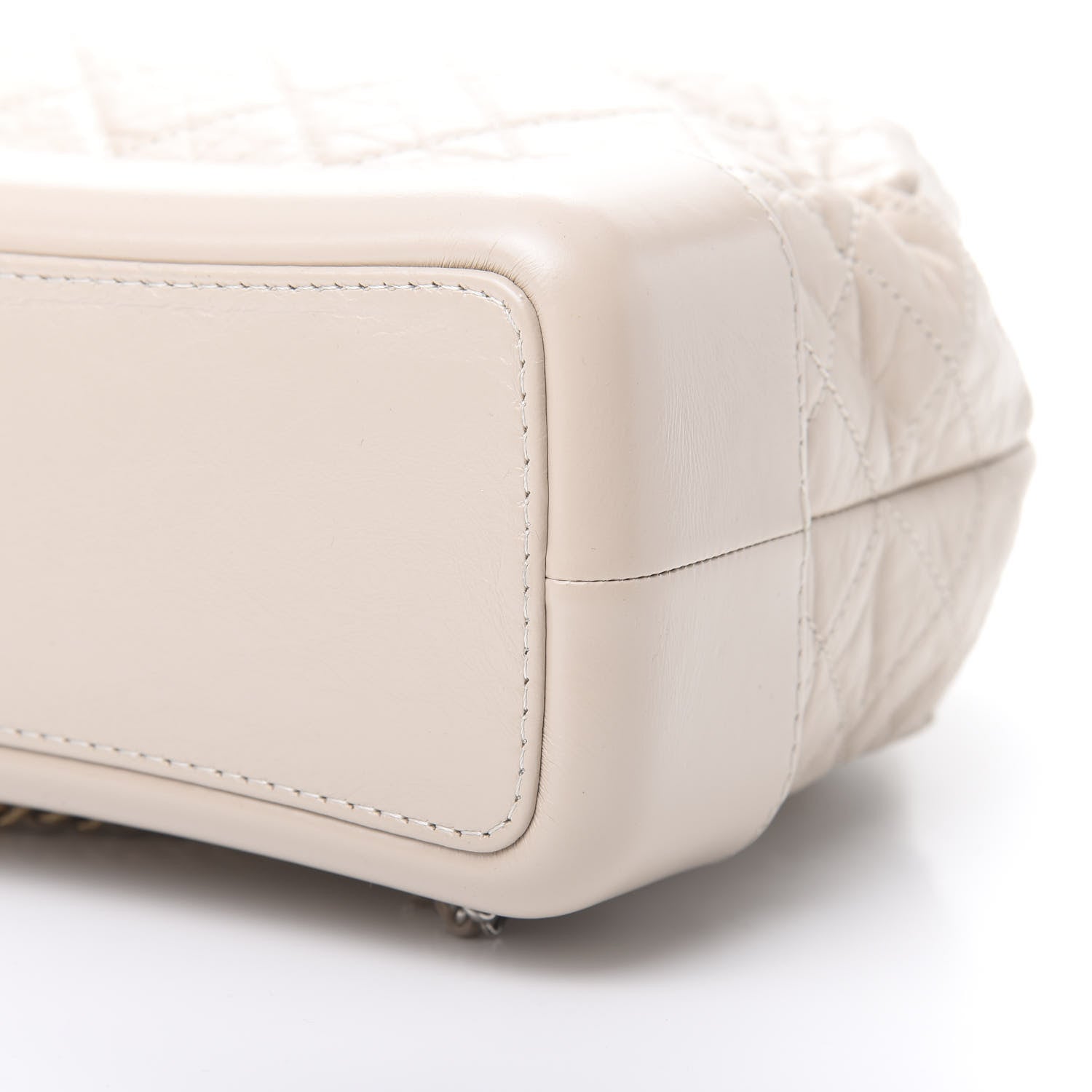 Chanel Aged Calfskin Quilted Gabrielle Backpack Beige 9 of 10