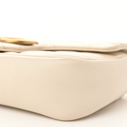 Gucci Calfskin Matelasse Super Mini GG Marmont Shoulder Bag White 10 of 15