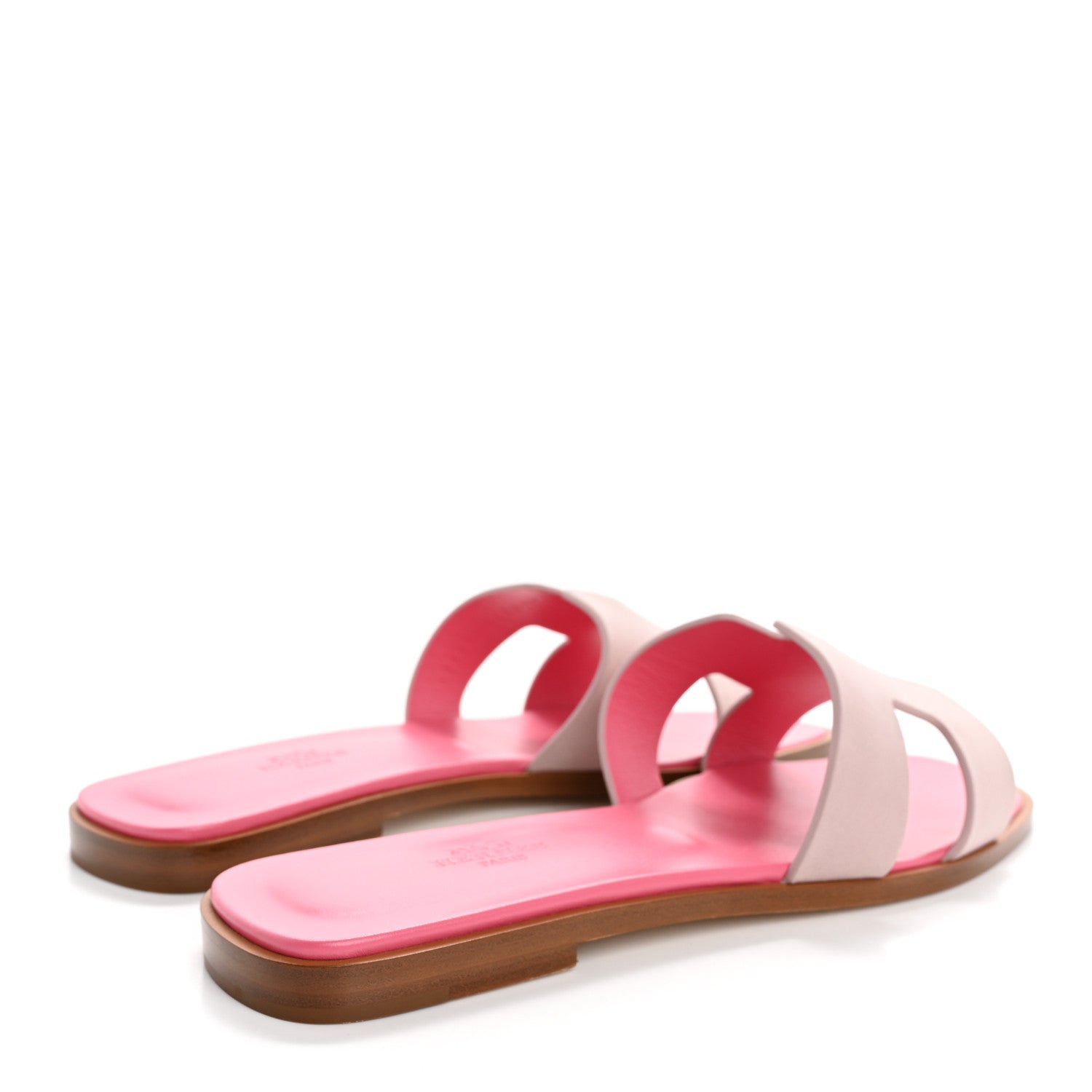 Hermes Suede Goatskin Oran Sandals 39.5 Rose Porcelaine 5 of 10