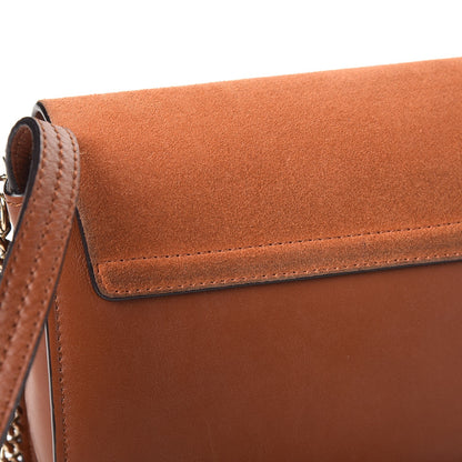 Chloe Suede Calfskin Small Faye Shoulder Bag Tobacco 9 of 16