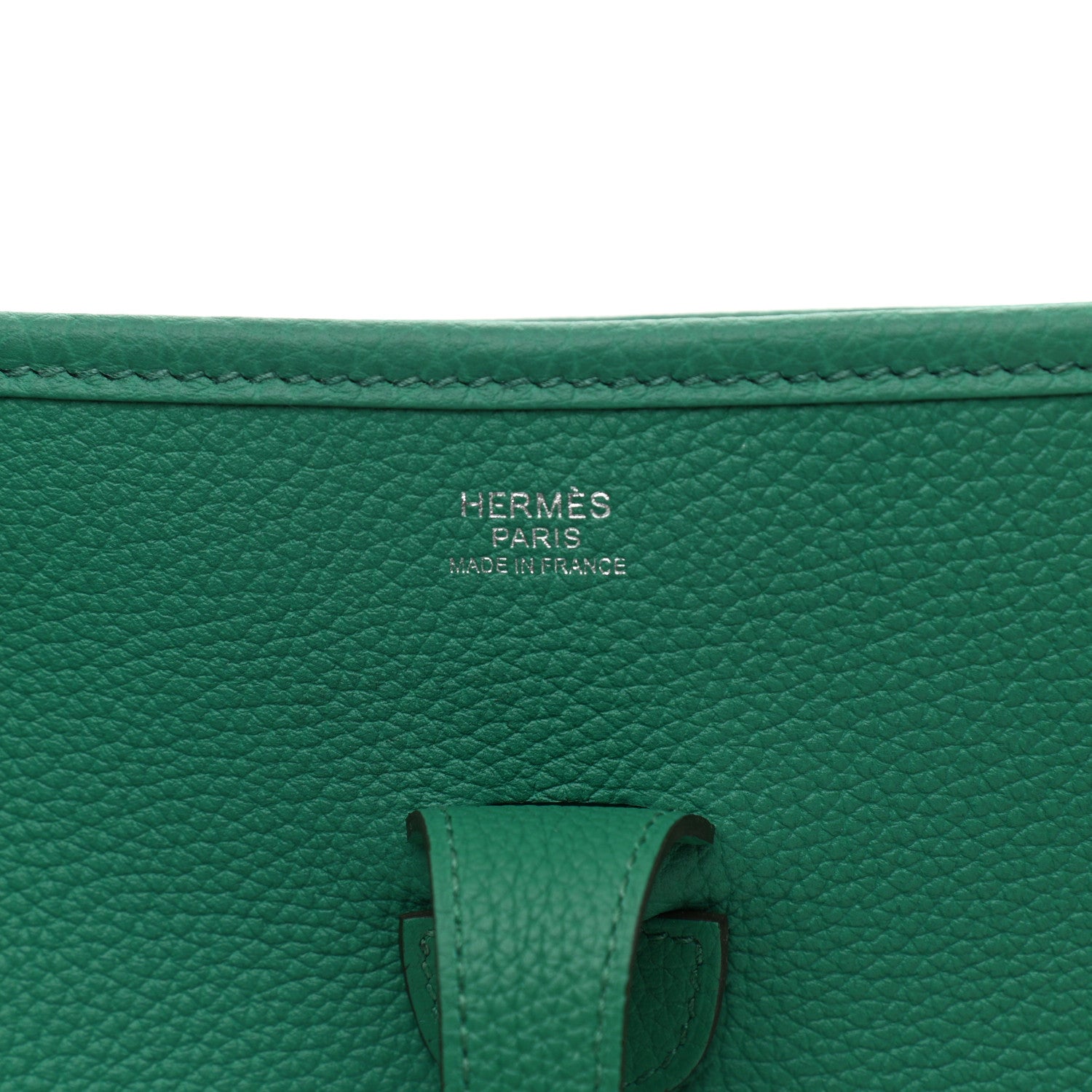 Hermes Taurillon Clemence Evelyne III PM Vert Jade 5 of 9