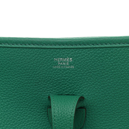 Hermes Taurillon Clemence Evelyne III PM Vert Jade 5 of 9